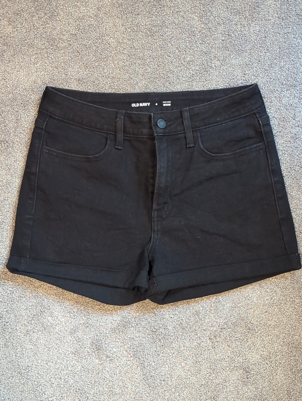 Old Navy Black Rolled-Hem Denim Shorts